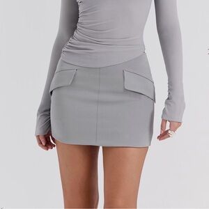 House of CB Gray Mini Skirt
